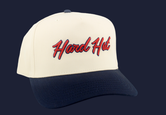 Hard Hat - Off White Red & Blue